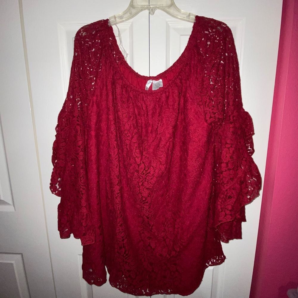 Peasant Blouse - Red